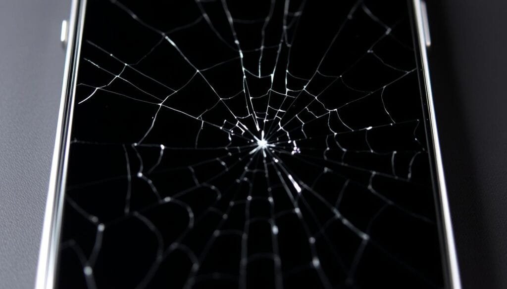 cracked phone screen